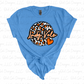 Lady Basketball - Orange Leopard with Heart