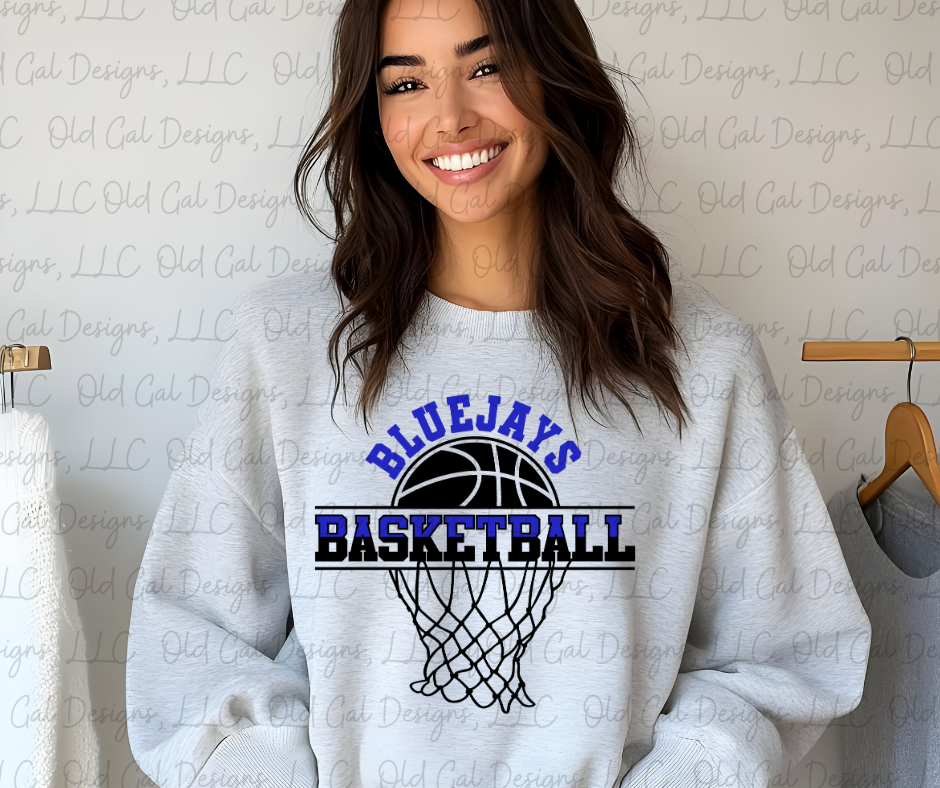 Bluejays Basketball with net (New Design) - YOUTH SIZES