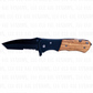 Laser Engraved Wood Pocket Knife