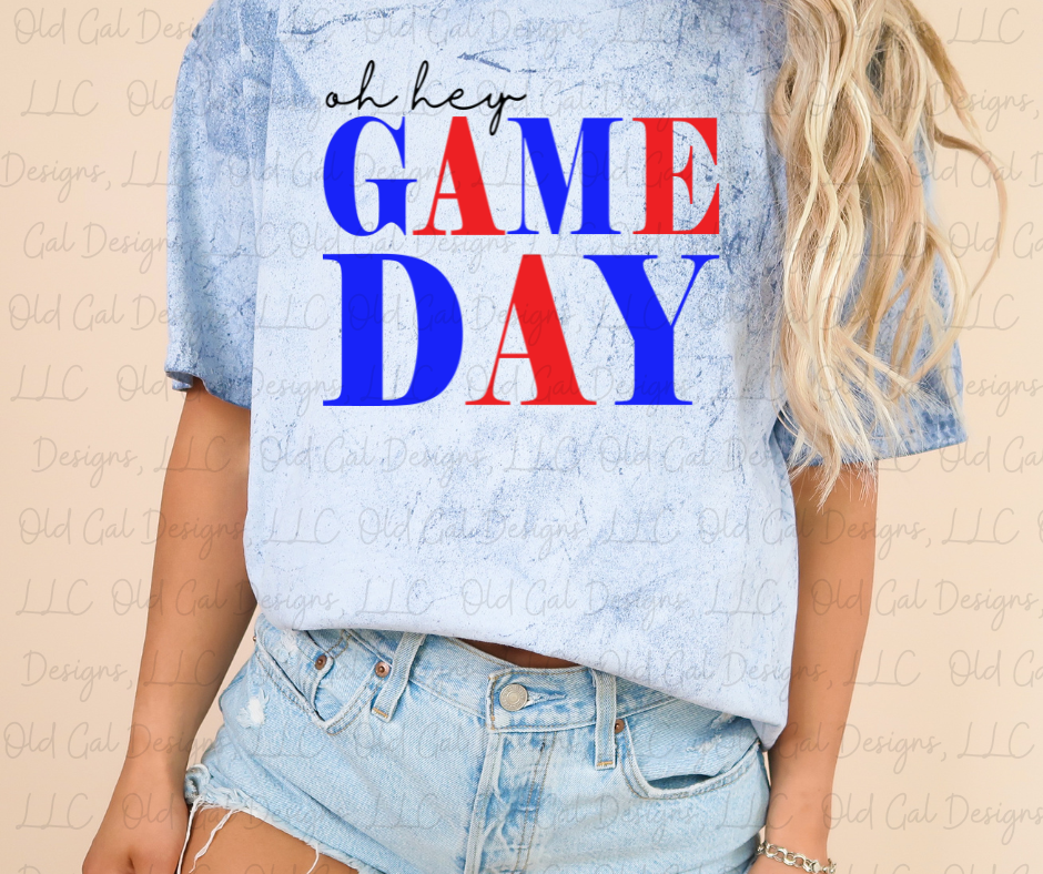 Oh Hey Game Day - Red & Blue