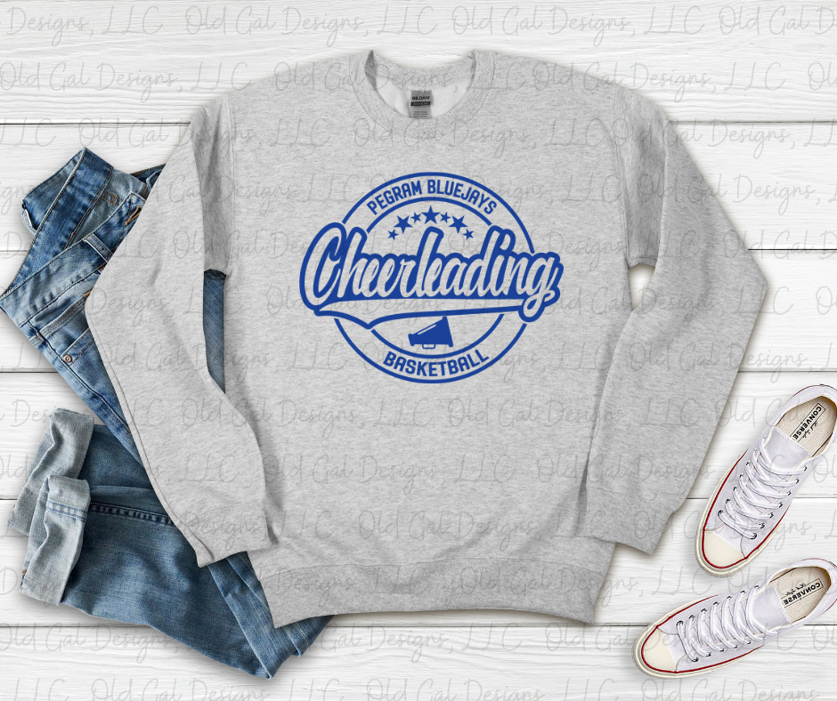 Pegram Bluejays Basketball Cheerleading Circle YOUTH SIZES