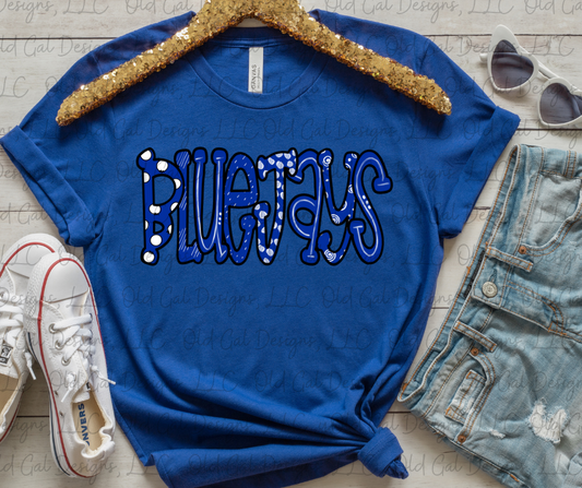 Bluejays Bubble Letters