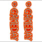 Orange and White Game Day Earrings