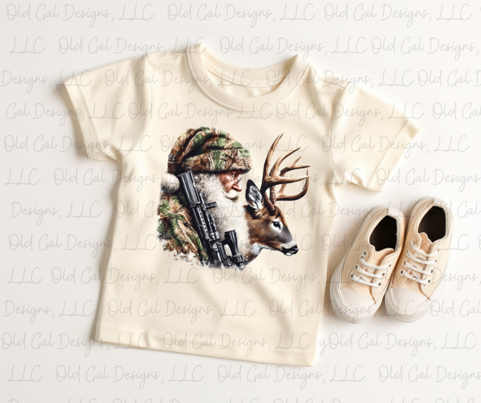 Deer Hunting Santa YOUTH SIZES – Old Gal Designs