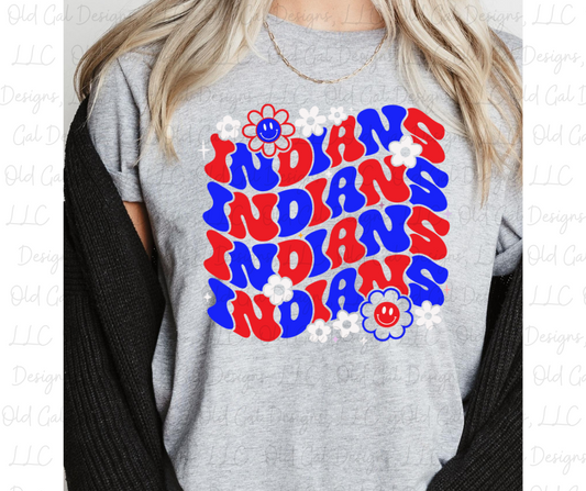 Groovy Indians (Red, White, & Blue)