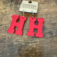 1.5" Shiny Varsity Letters - Mirror Red "H"