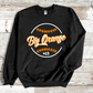 Big Orange Baseball - Black and White