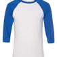 Mystery Tee Sale - Bella Canvas - Royal/White 3/4 Sleeve Raglan - XL