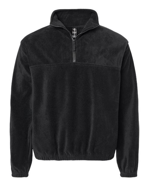 Mystery Tee Sale - Burnside - Black - 1/4 Zip Fleece - LARGE