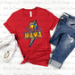 Leopard Lightning Bolt Softball Mama