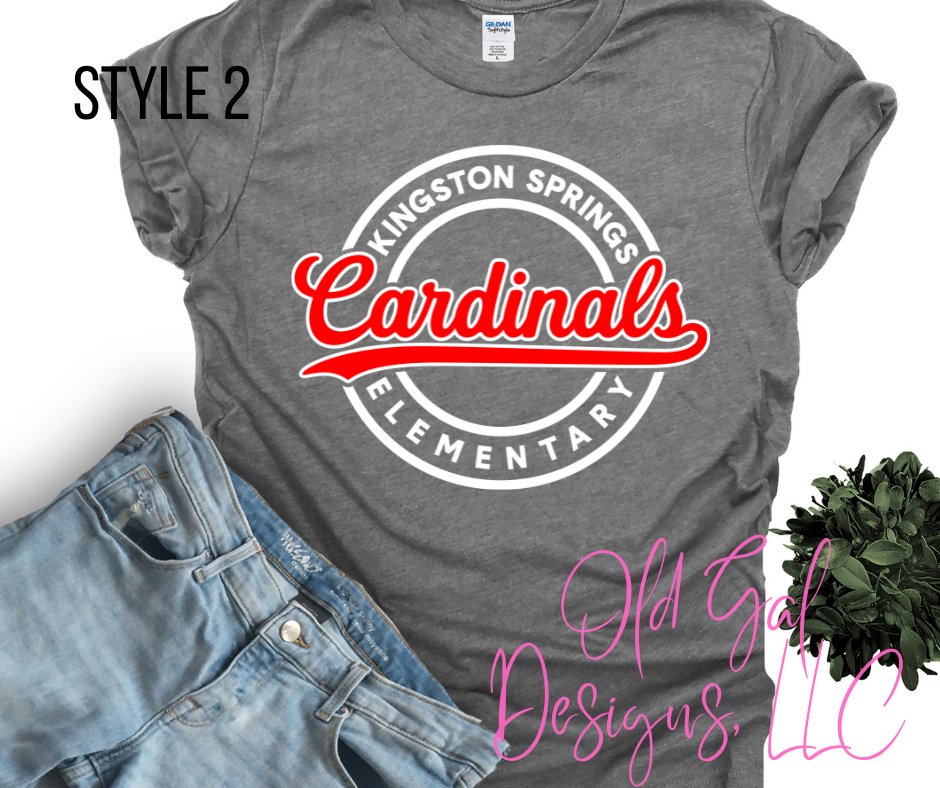 Kingston Springs Cardinals Tee (Circle Design)