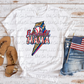 Leopard Lightning Bolt Baseball Mama