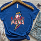 Leopard Lightning Bolt Baseball Mama