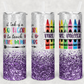 Purple Glitter Crayon Teacher Tumbler