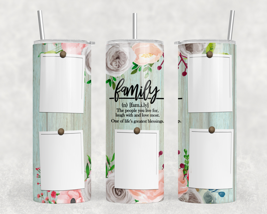 Floral Family Tumbler with pictures