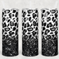 Leopard Silver Glitter Tumbler